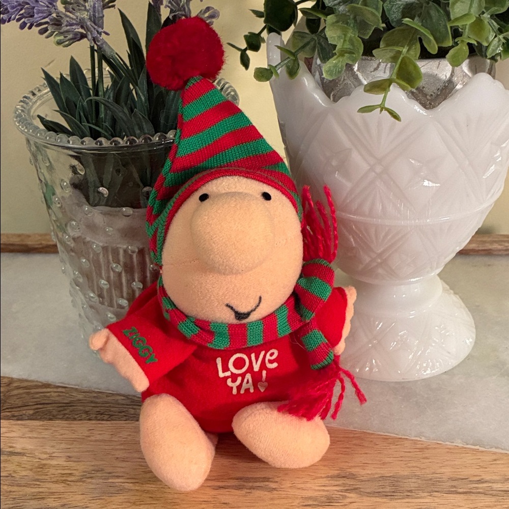 American Greetings Ziggy Plush in Festive Red and Green
